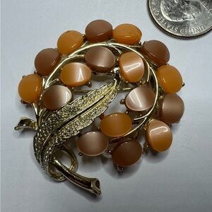 Vintage Moonglow Thermoset Brooch